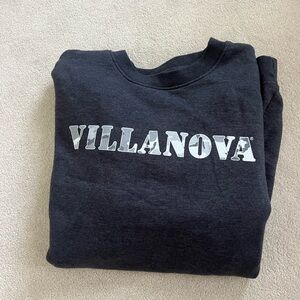 Villanova Dark Gray Crewneck with Camo Lettering